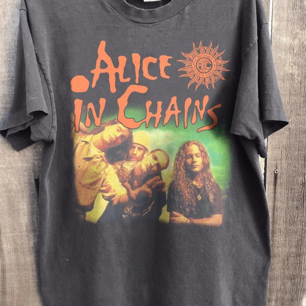 Alice In Chains 90S Band Unisex Black T Shirt Reprint